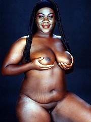 Ebony Whale Slut with Black Tits Showing Black Booty